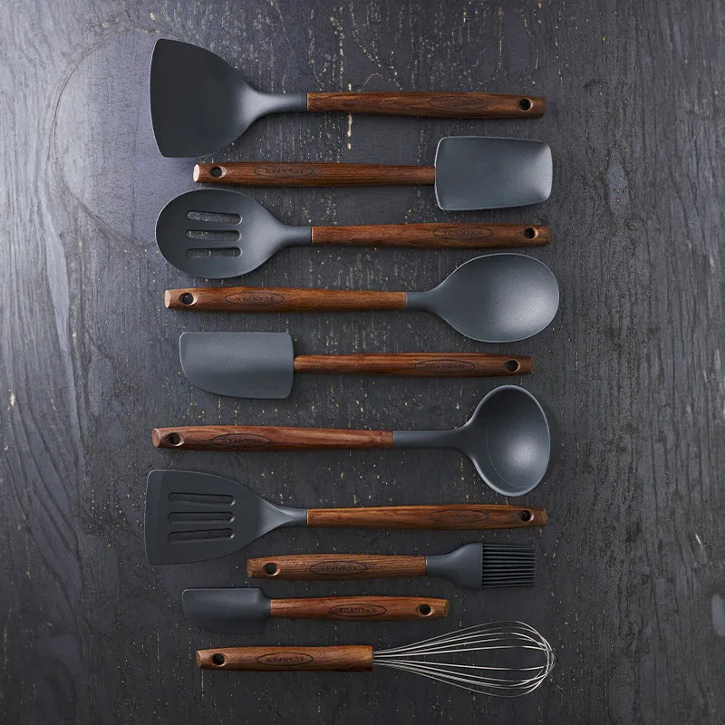 SCANPAN GRYDESKE 31 CM SILIKONE/ASKETRÆ