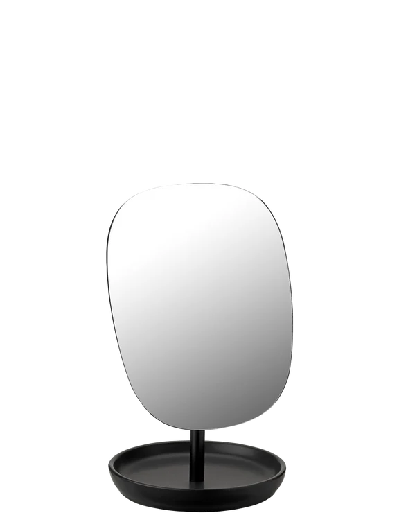 STELTON FJORD BORDSPEJL PÅ FOD STENTØJ SORT