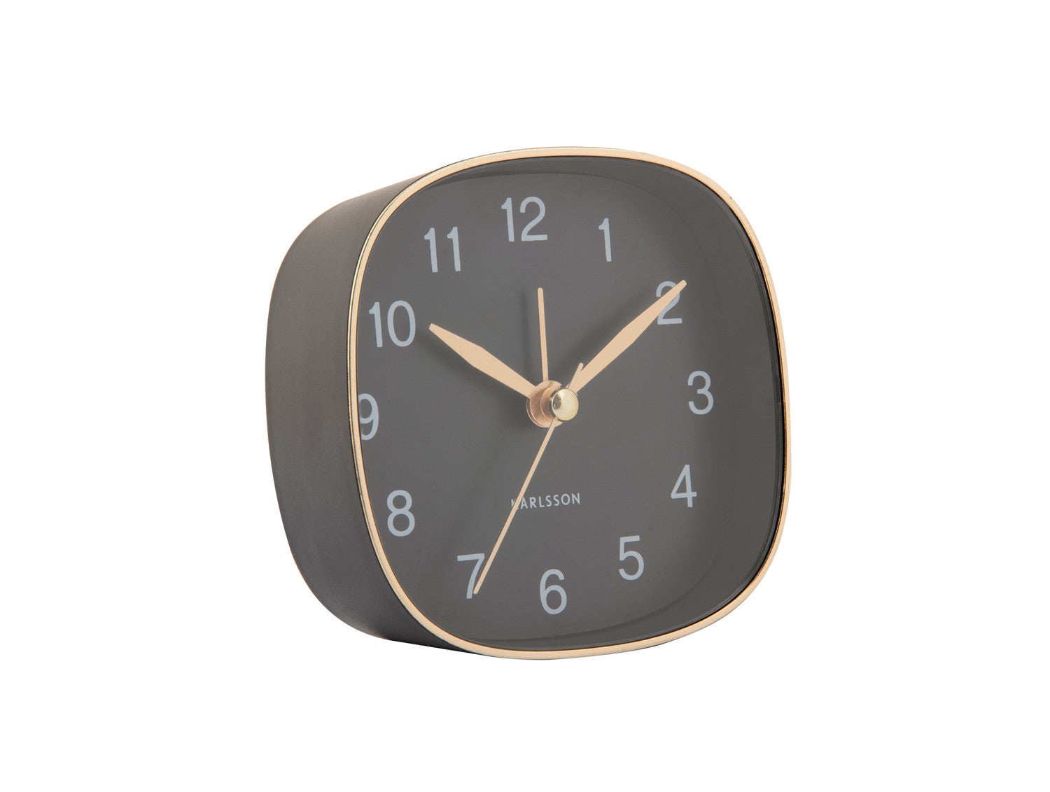VÆKKEUR SQUARE TRAVEL SORT 8,5 CM LYDLØS