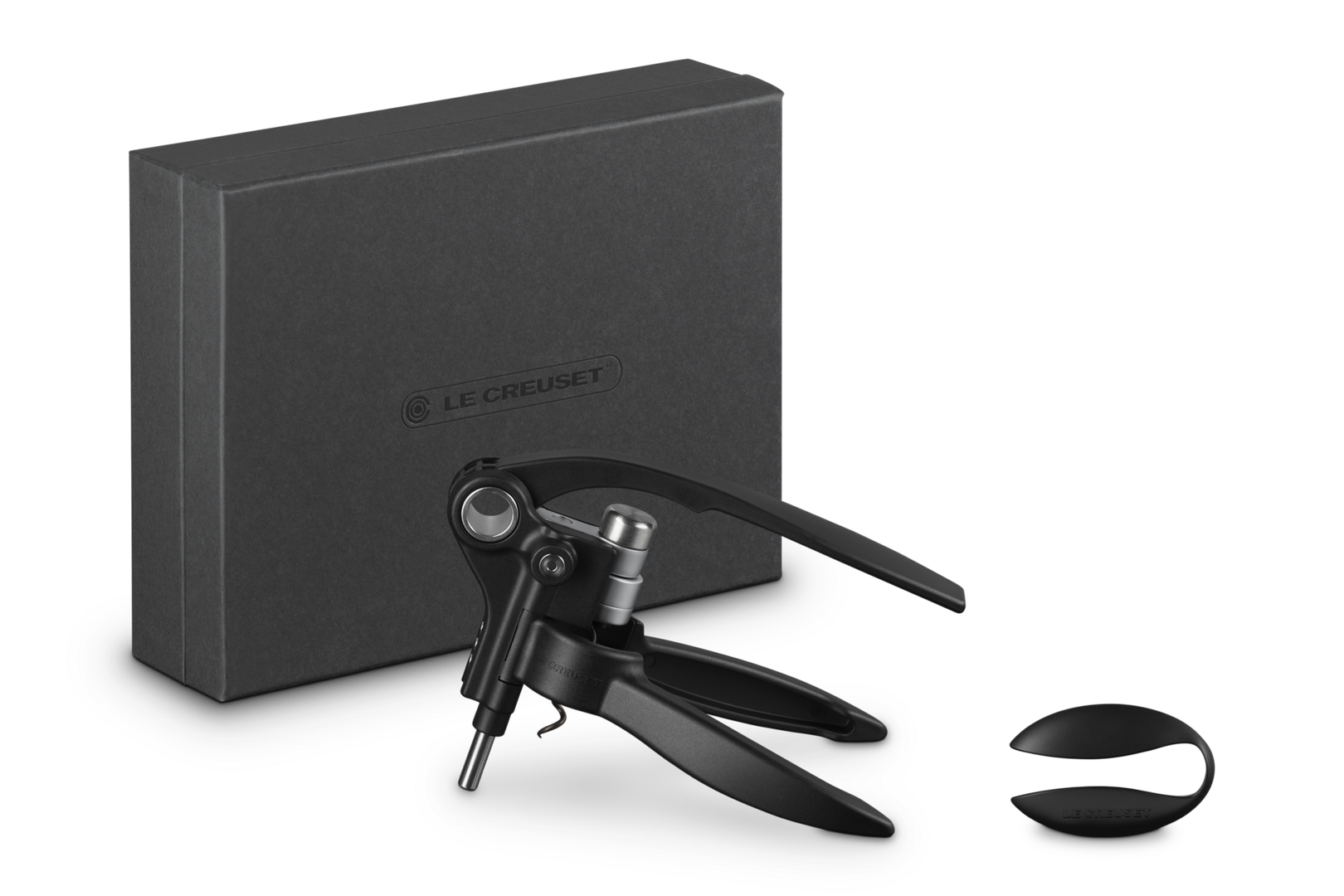 LE CREUSET PROPTRÆKKER M/FOLIESKÆRER SORT
