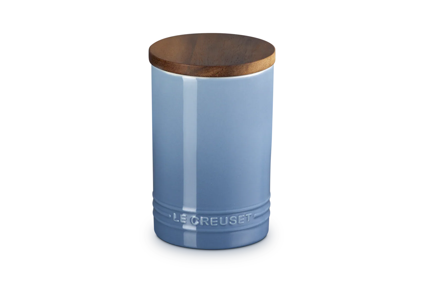LE CREUSET OPBEVARINGSKRUKKE M/TRÆLÅG 770 ML CHAMBRAY