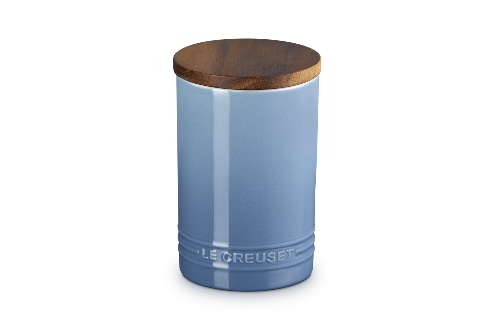 LE CREUSET OPBEVARINGSKRUKKE M/TRÆLÅG 770 ML CHAMBRAY