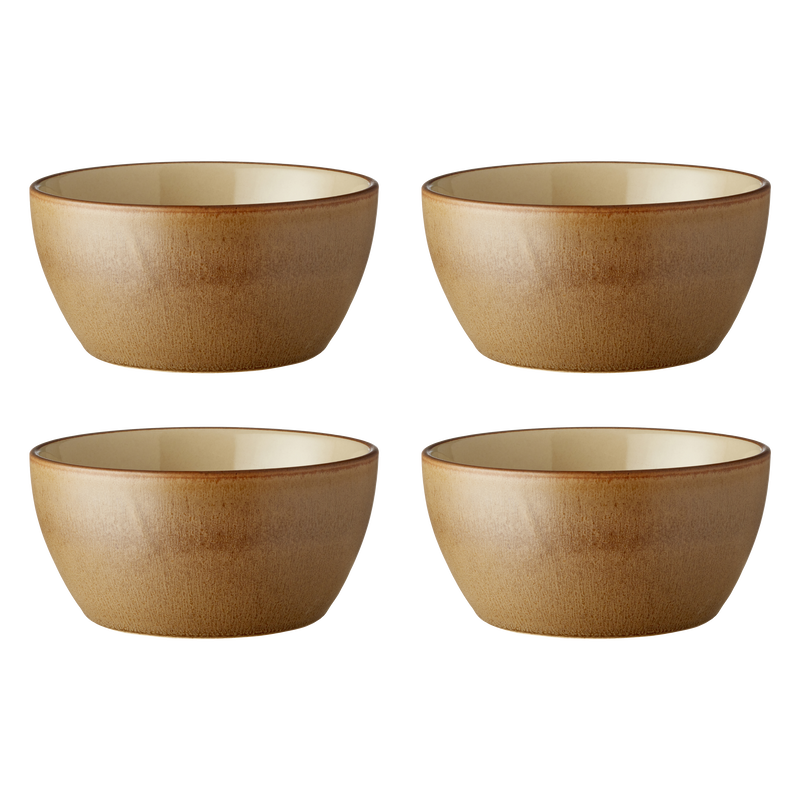 BITZ WOOD SKÅL 12CM 4-PAK SANDFARVET