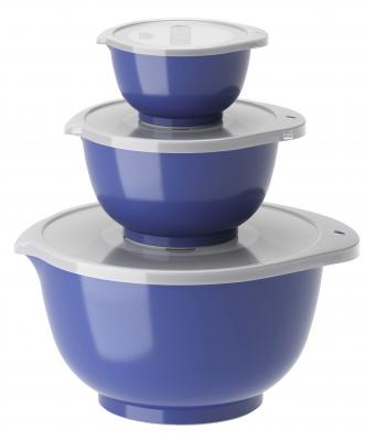 NY MARG.SKÅL SÆT 0,25+0,75+3 L ELECTRIC BLUE M/LÅG