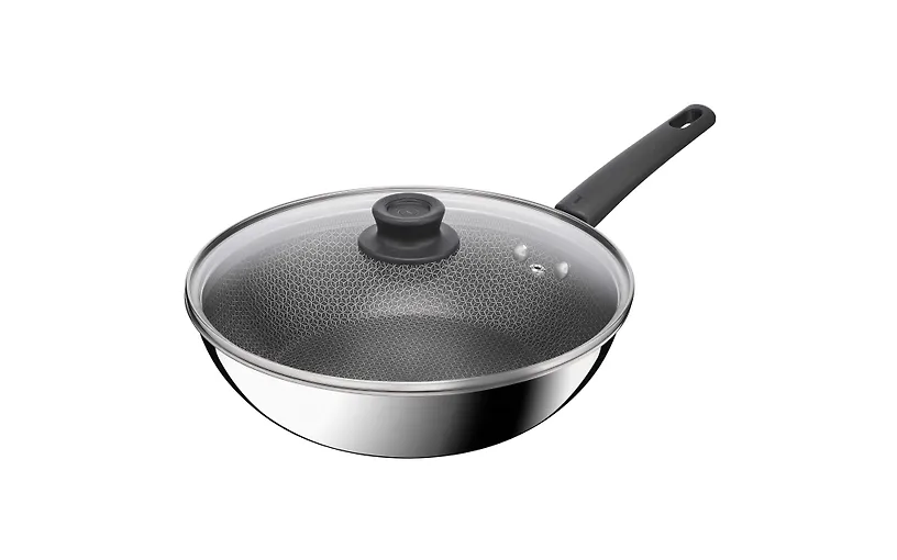 TEFAL HYBRIDMESH WOK 28 CM MED GLASLÅG