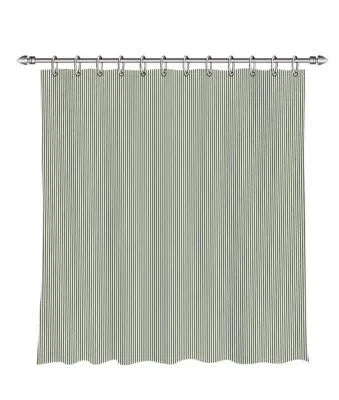 BADEFORHÆNG GRØN/STRIB 180X200 INCL.RINGE