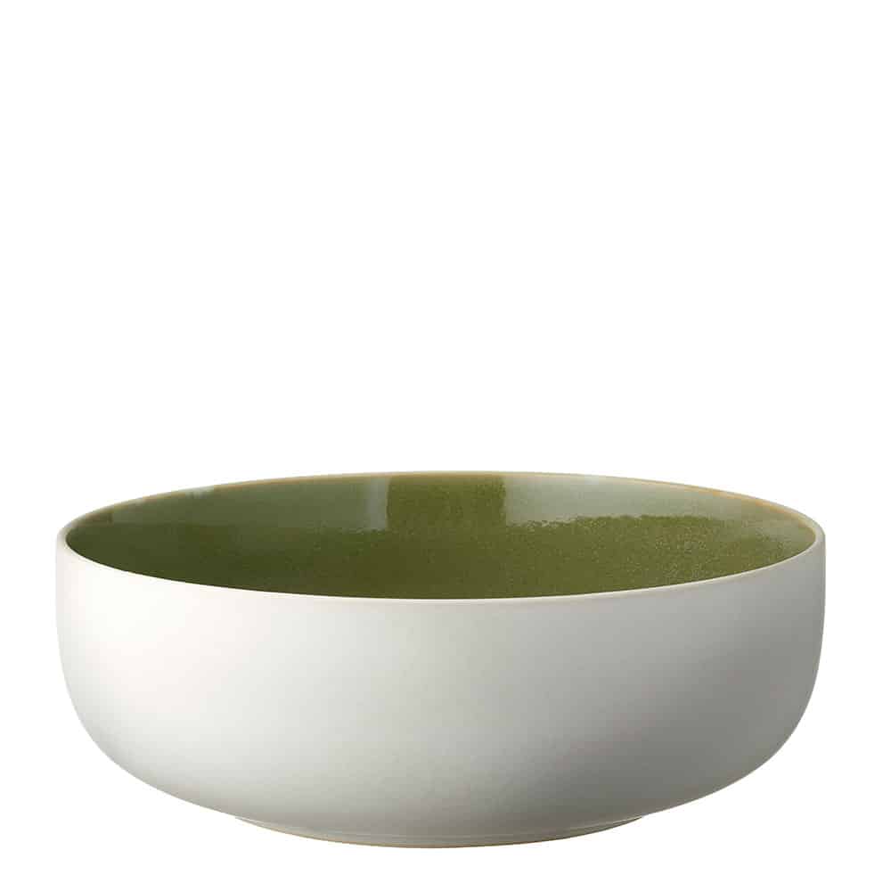 STUDIO NORTH SKÅL 25 CM HVID/SHINY GRØN