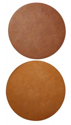 DÆKKESERVIET Ø 38 CM NATUR/COGNAC