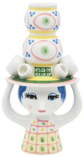 BJØRN WIINBLAD LYSESTAGE LADY WITH HAT 16 CM