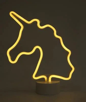 CONZEPT NEONSKILT UNICORN (GUL) T/BAT-USB