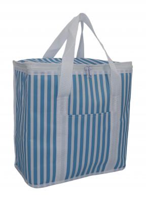 KØLETASKE LARGE 34X17X34 CM 20 L BLÅSTRIBET