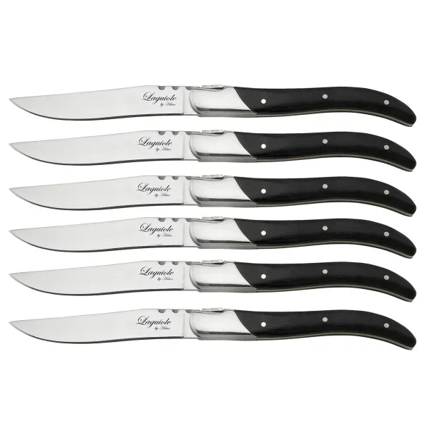 LAGUIOLE STEAKKNIV SORT 6-PAK HAWS