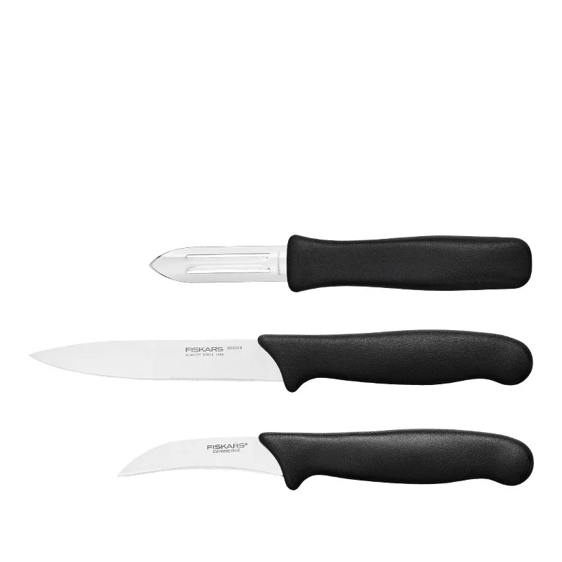 FISKARS ESS. KNIVSÆT 3-DELE SORT