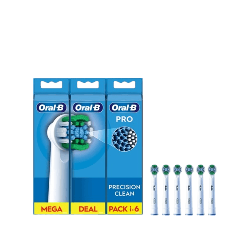 ORAL-B BØRSTEHOVEDER PRESICION CLEAN 6 STK