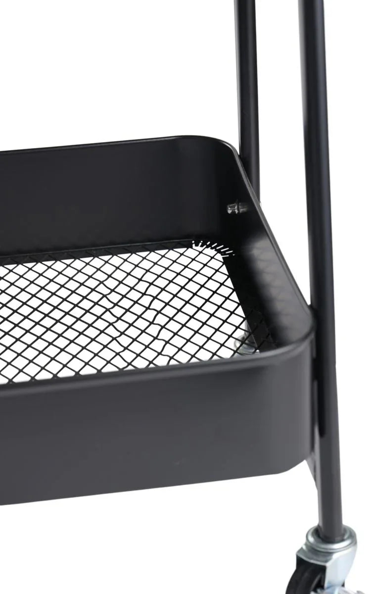 DAY RULLEBORD I SORT, METAL, MED 3 KURVE