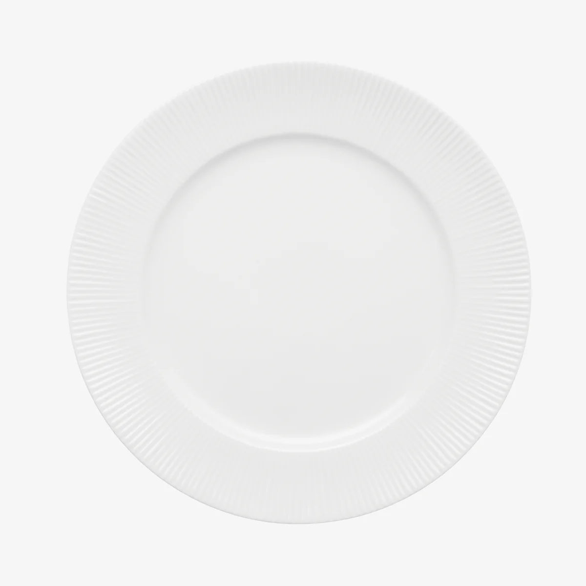 GROOVY MID.TALLERKEN 26,5 CM RILLET HVID PORCELÆN
