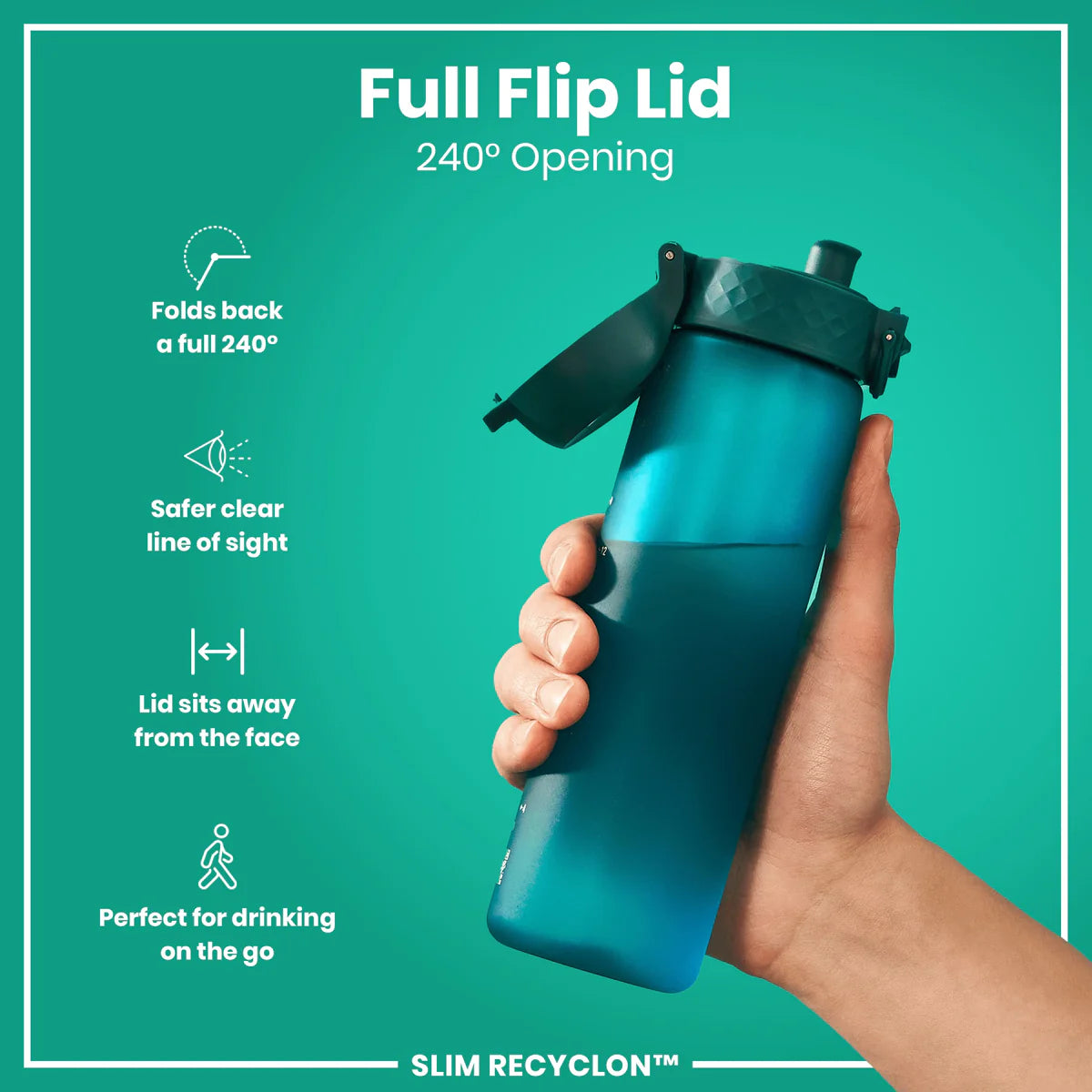 ION8 DRIKKEFLASKE AQUAGREEN 500 ML