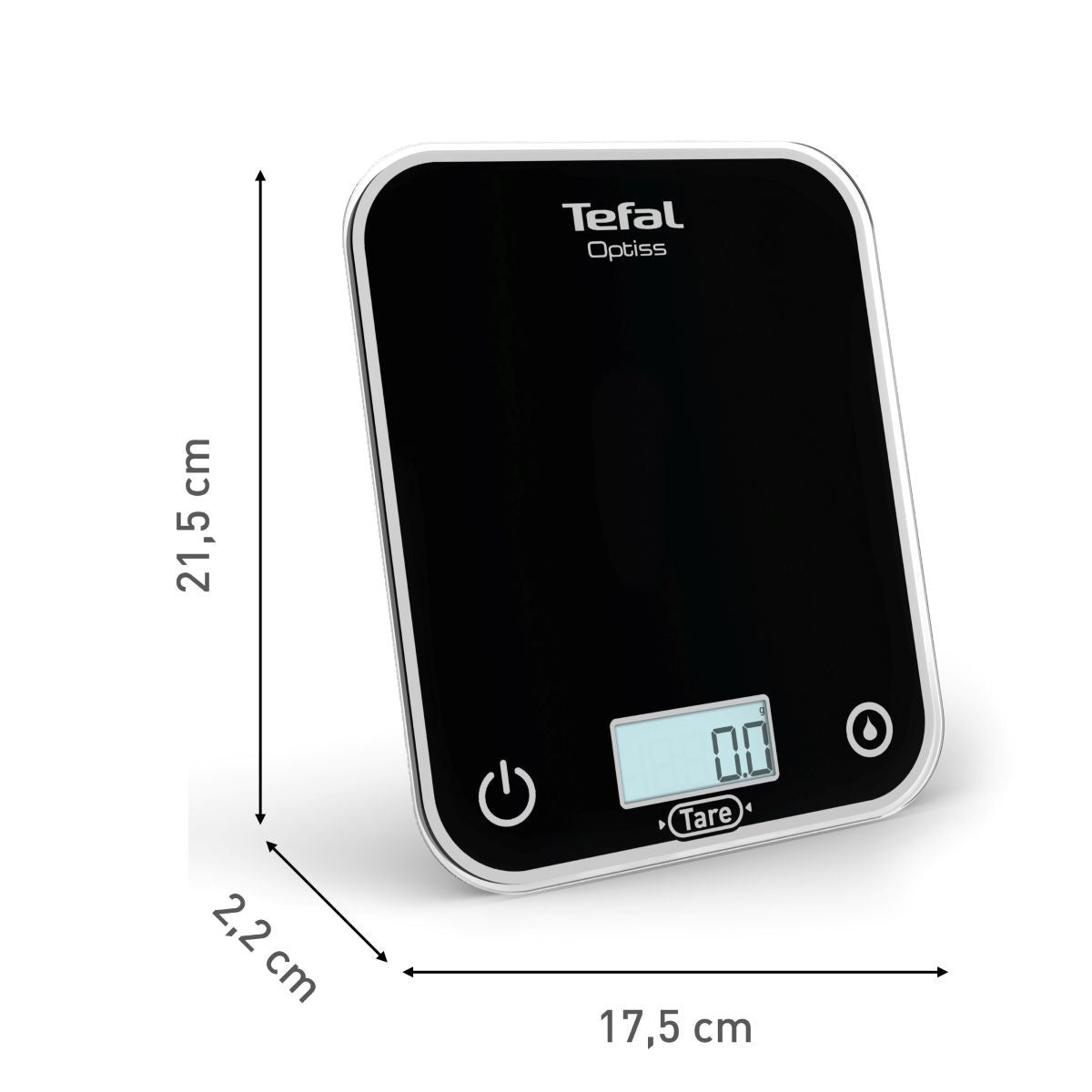 TEFAL KØKKENVÆGT OPTISS SORT 0,5G/5KG