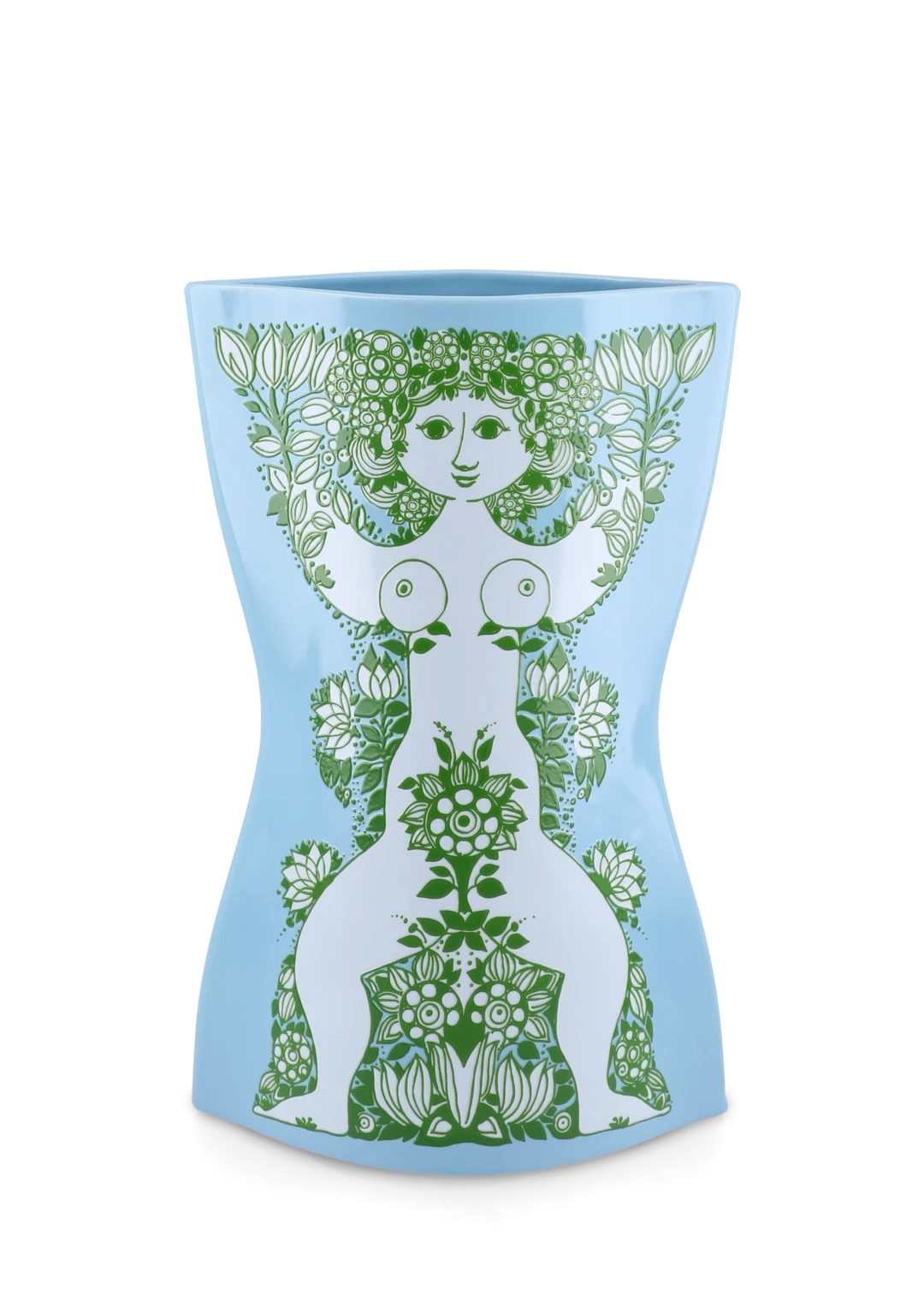 BJØRN WIINBLAD VASE NINA 28,5 CM BLÅ/GRØN
