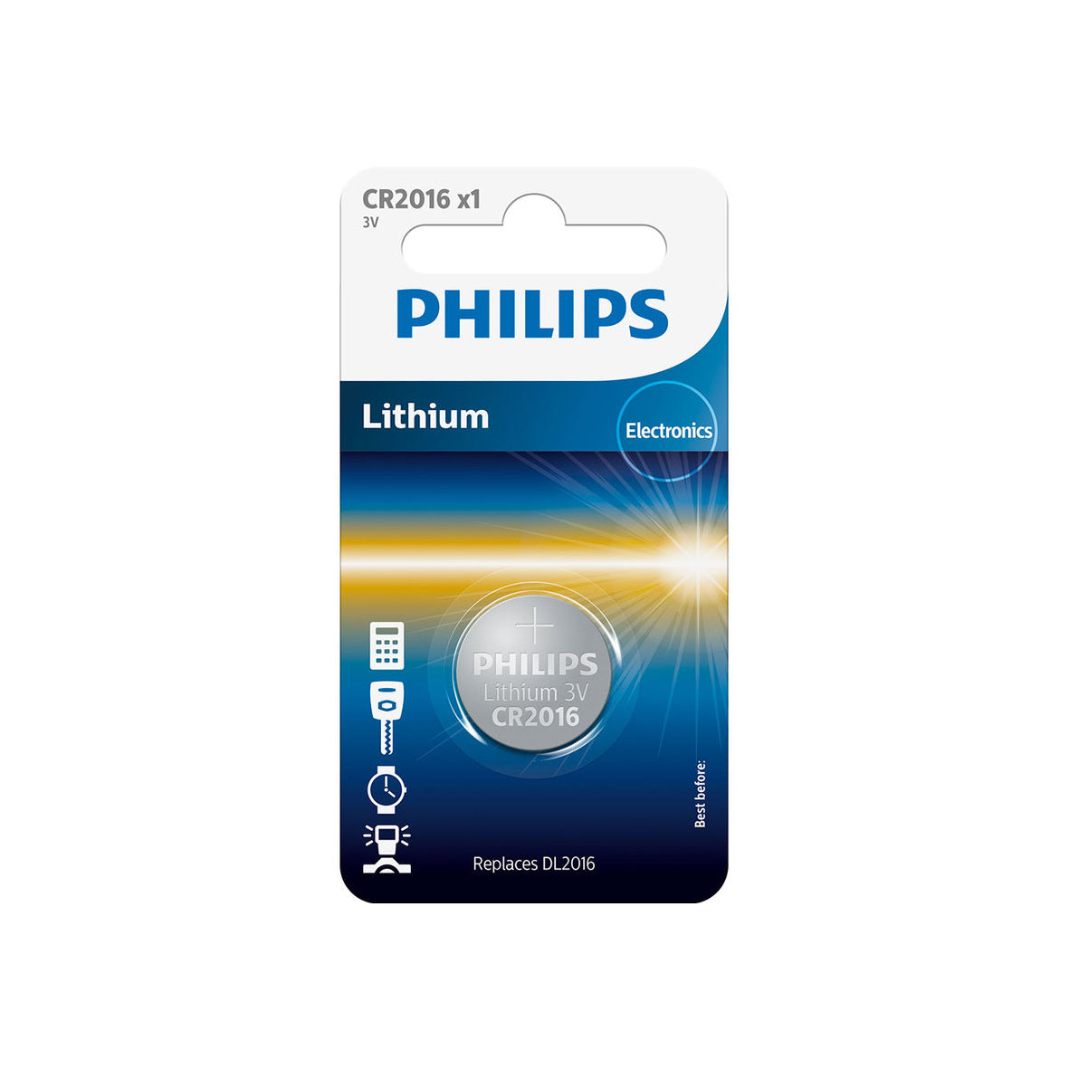BATTERI CR2016 PHILIPS
