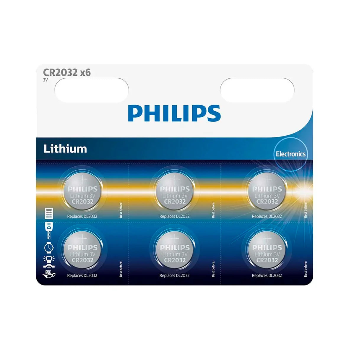 BATTERI CR2032 PHILIPS 6-PAK