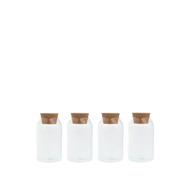 EKTA KRYDDERIGLAS M/KORKPROP 8,5 CM 4-PAK