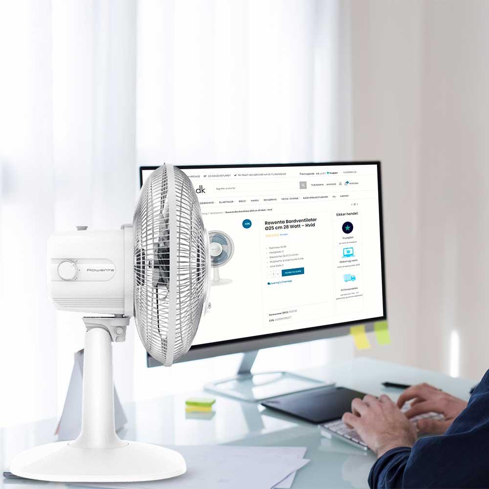 ROWENTA VENTILATOR Ø 25 CM HVID