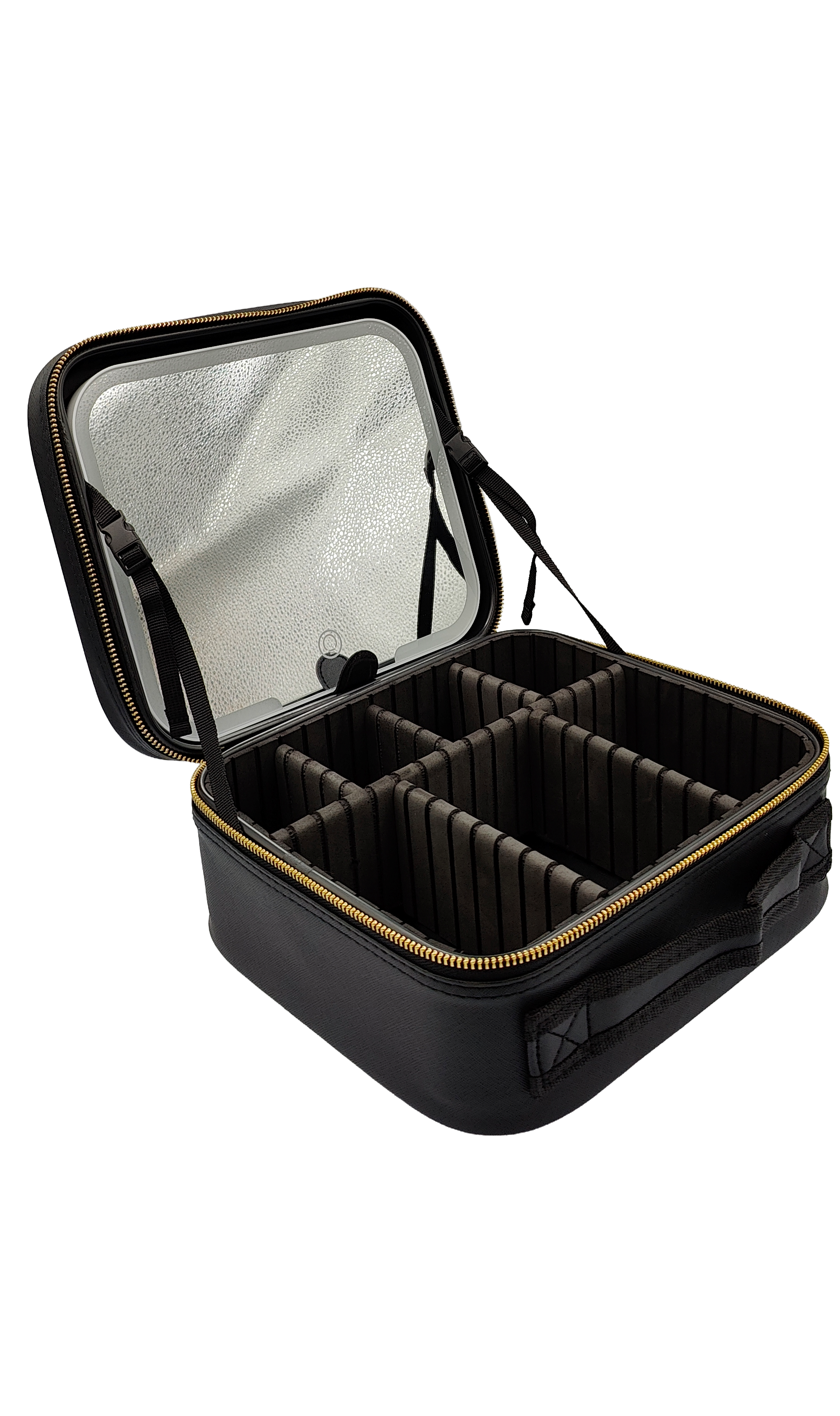 MAKE-UP TASKE M/LED SPEJL SORT