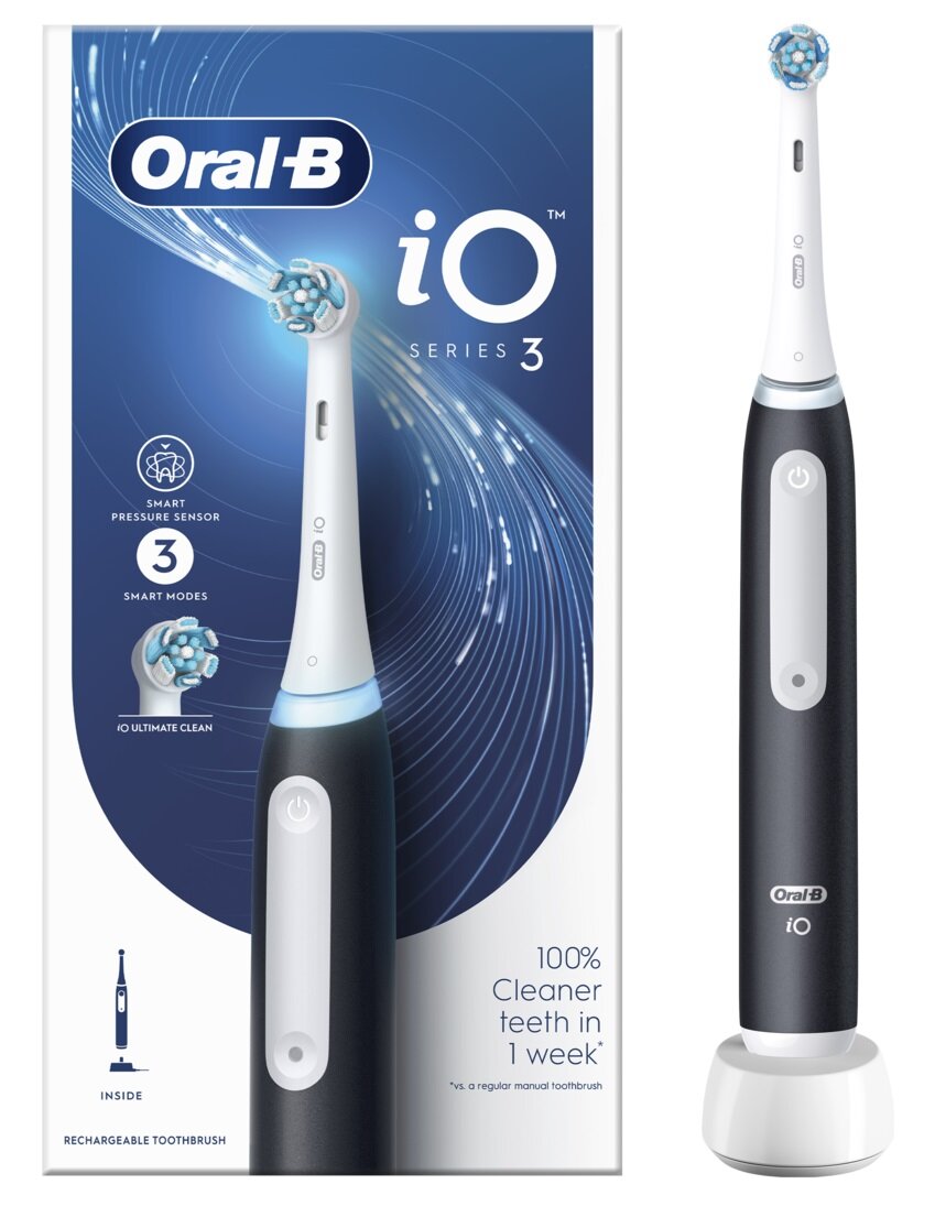 ORAL-B IO3 TANDBØRSTE SORT