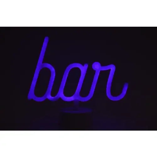 CONZEPT NEONSKILT BAR (BLÅ) T/BAT-USB