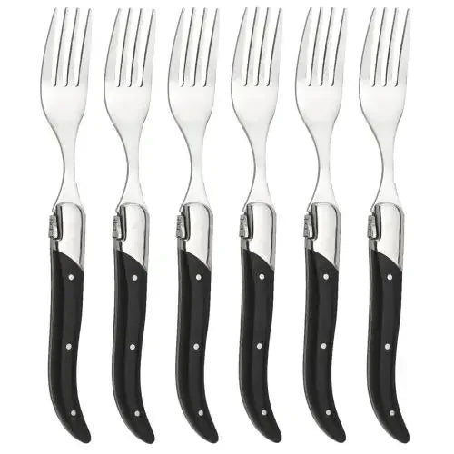 LAGUIOLE STEAKGAFFEL SORT 6-PAK HAWS