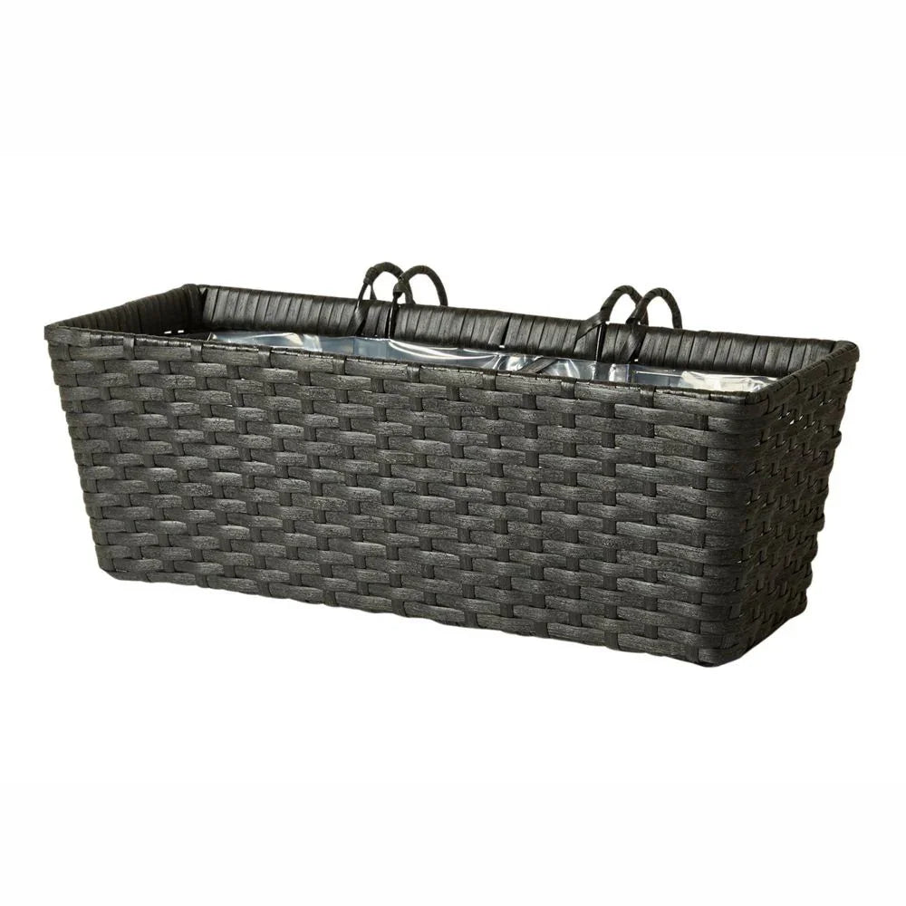 ALTANKASSE POLYRATTAN SORT 40 CM