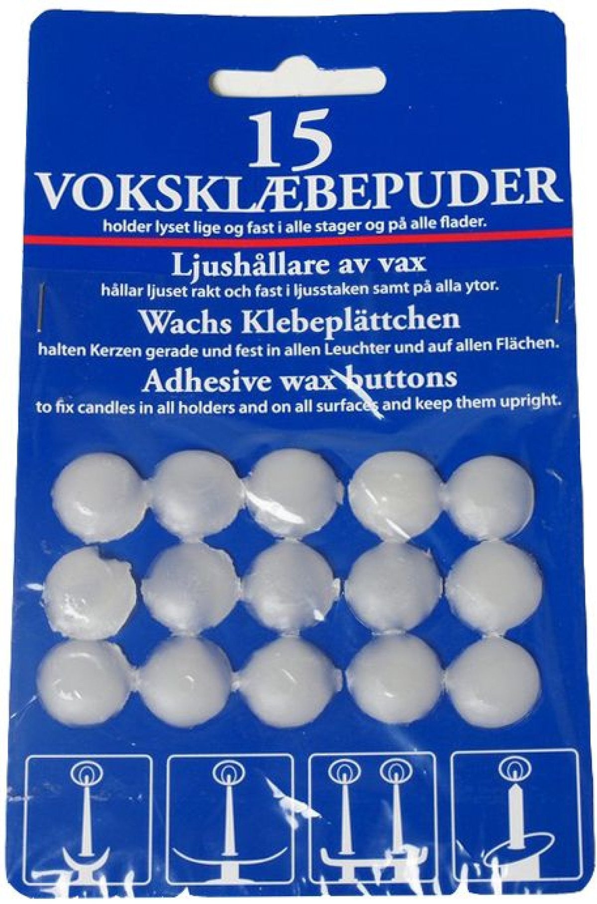 ASP LYS KLÆBEPUDER 15-STK