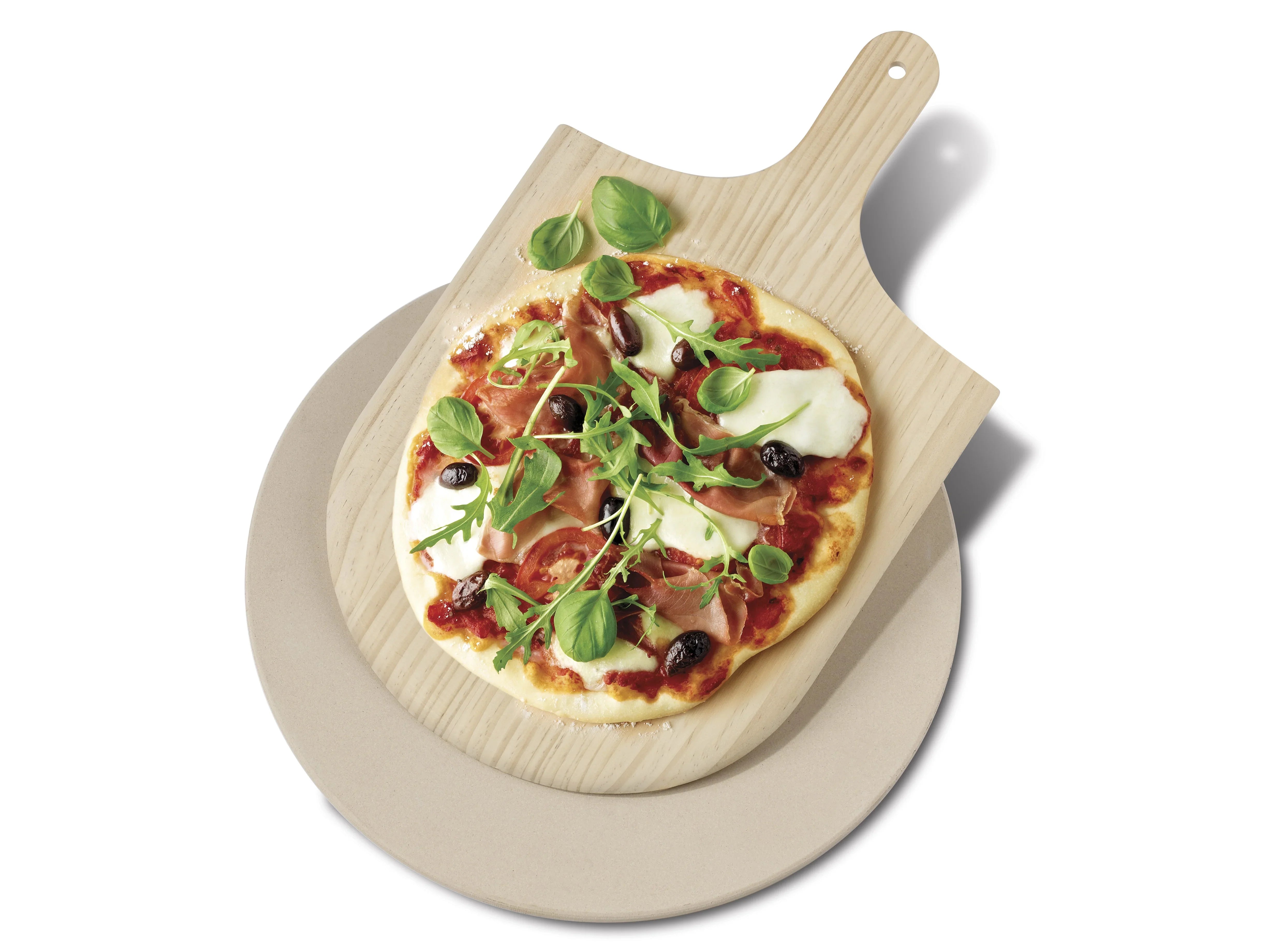 BAGE/PIZZASTEN MED SPADE 37,5 CM Ø