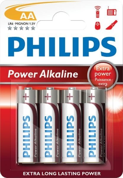 PHILIPS BATTERI "AA" 4-PAK