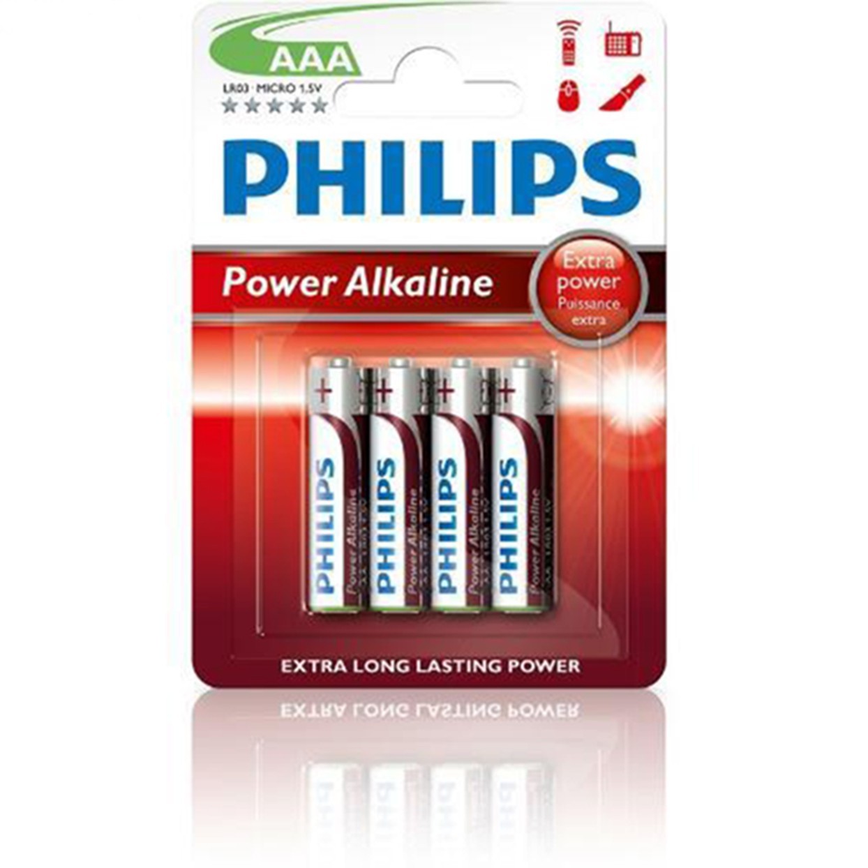 PHILIPS BATTERI "AAA" 4-PAK