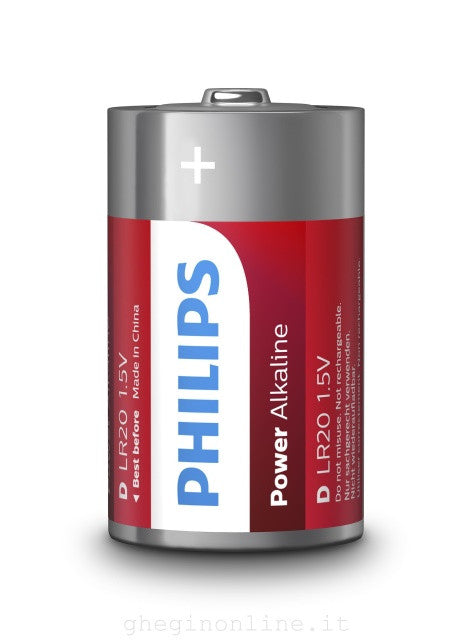 BATTERI "D" LR20 2-PAK PHILIPS