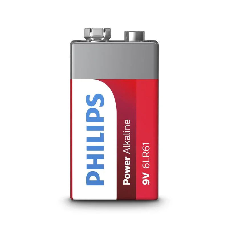 PHILIPS ALKALINE BATTERI 9 V (6LR61)