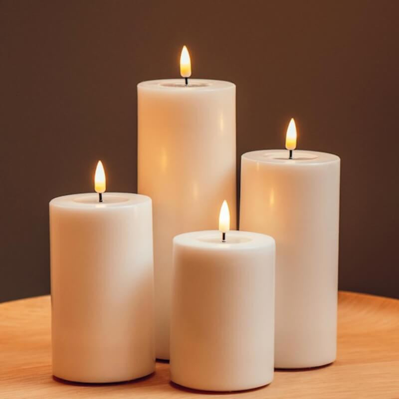 CONZEPT BLOKLYS 3D 7,5 Ø 15 CM HØJ HVID