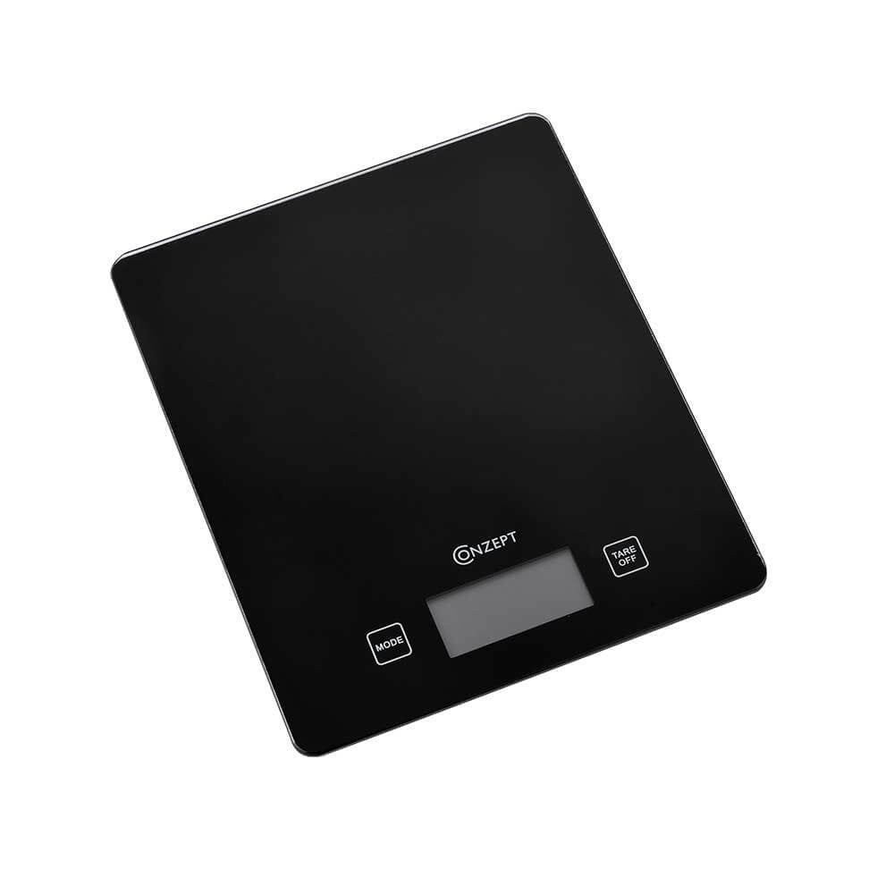 CONZEPT KØKKENVÆGT SORT MAKS 15KG INTERVAL 1 GRAM