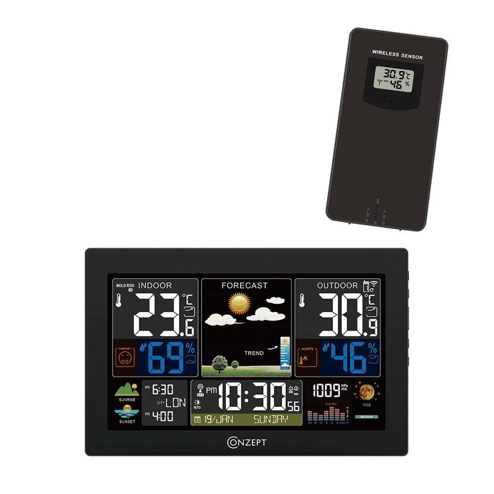 CONZEPT XL VEJRSTATION MED FARVEDISPLAY