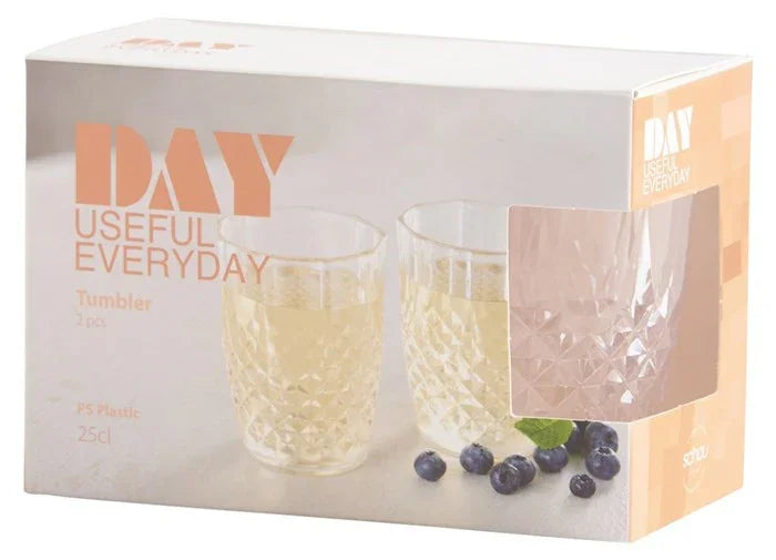 DAY DRIKKEGLAS 2-PAK 25 CL PLASTIK