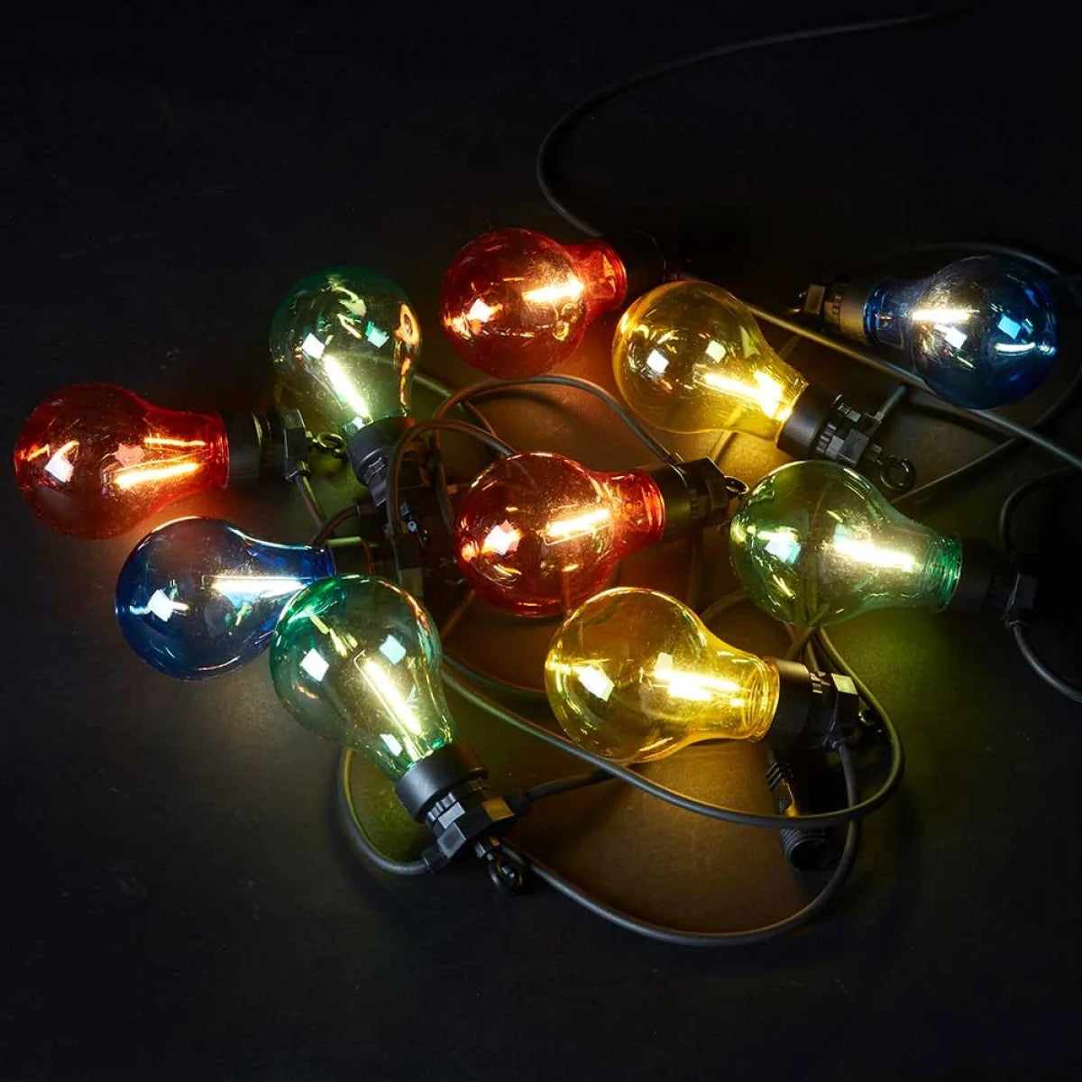 PARTY EKSTRA TILLÆGS-LYSKÆDE M/10 FARVEDE PÆRER 360 CM