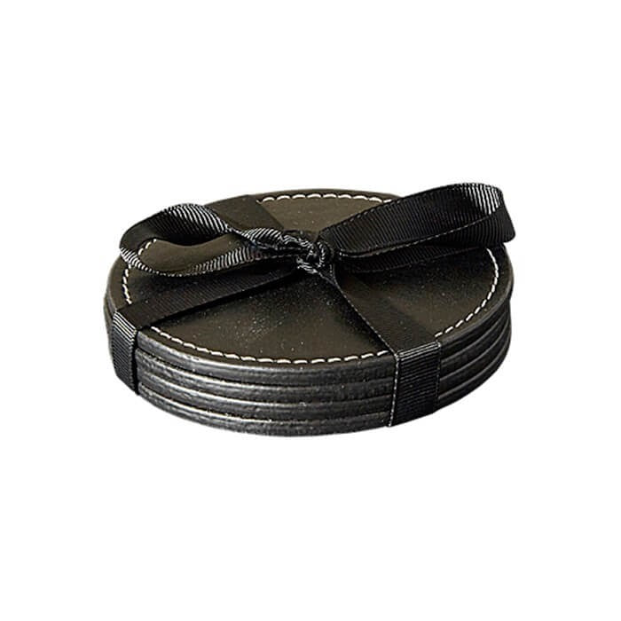 DA'CORE GLASBRIKKER LÆDERLOOK SORT 4 STK