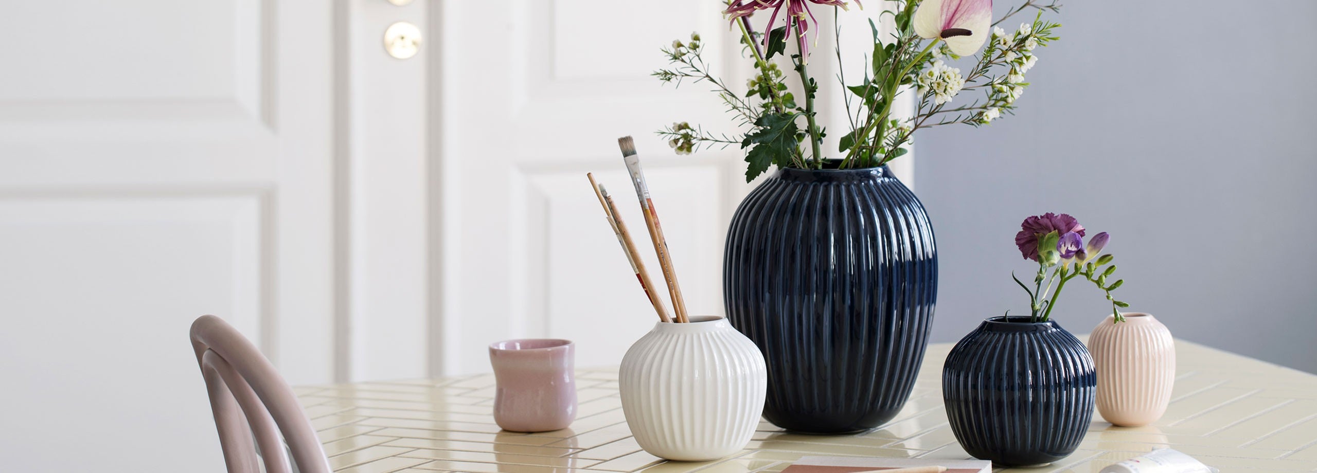 HAMMERSHØI VASE 12,5 CM INDIGO