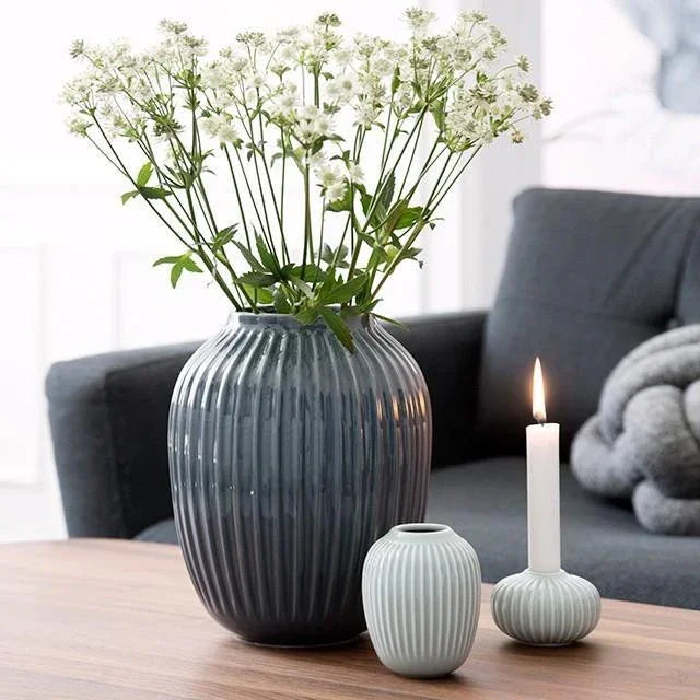 HAMMERSHØI VASE 25 CM GRÅ