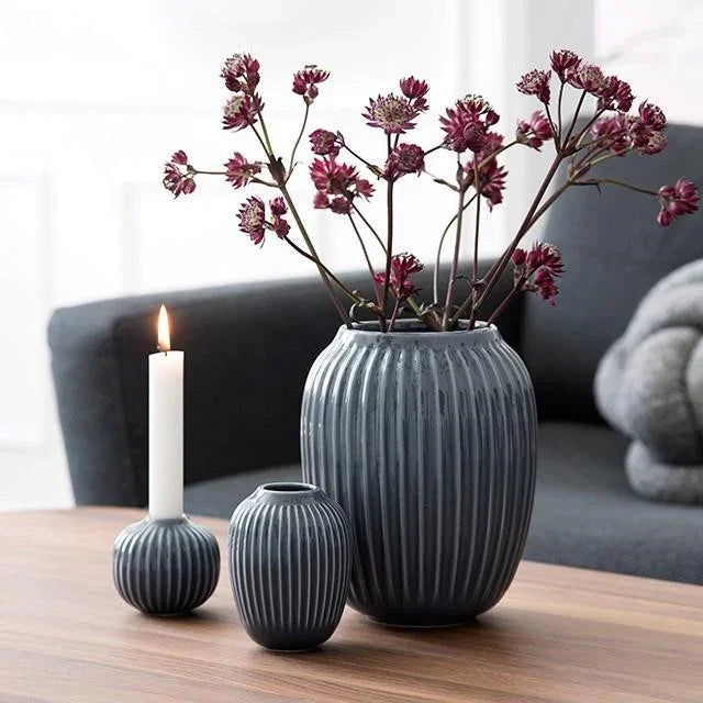 HAMMERSHØI VASE 25 CM GRÅ