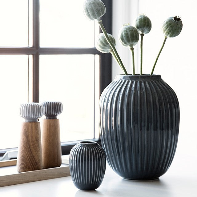 HAMMERSHØI VASE 10 CM GRÅ