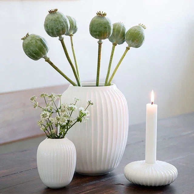HAMMERSHØI VASE 20 CM HVID