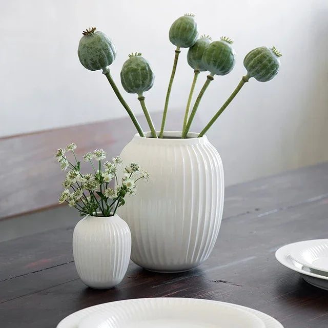 HAMMERSHØI VASE 20 CM HVID